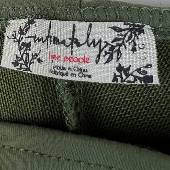 NWOT Free People Army Green Little Flirty Duo Crop Flutter Top Size Large - Picture 6 of 6